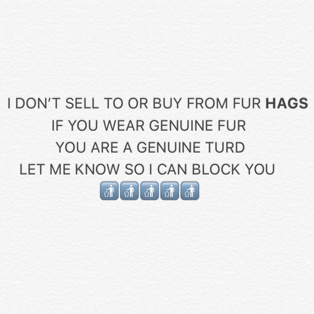 FUR IS FOR A-HOLES